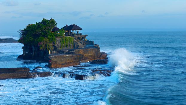 Temple Tanah Lot on south coast of island Bali in Indonesia