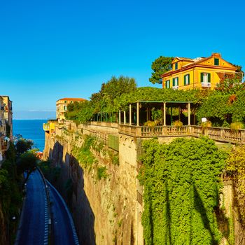 The road to the sea. Sorrento, Itally