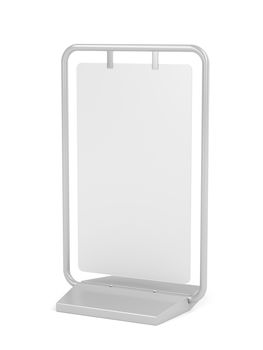 Blank advertising stand on white background