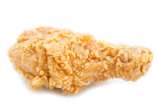 Fried chicken on white background