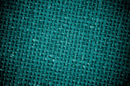 Background of Dark Green Textile Canvas closeup