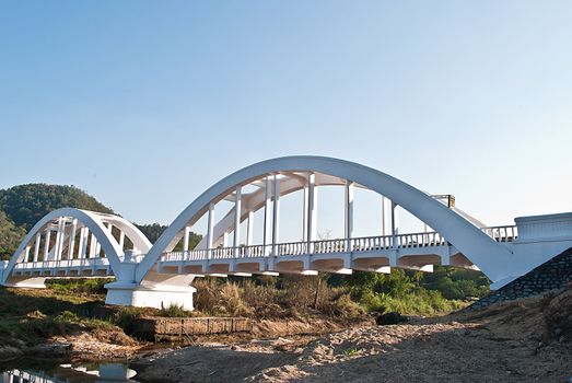 White train bridge, northern Thailand