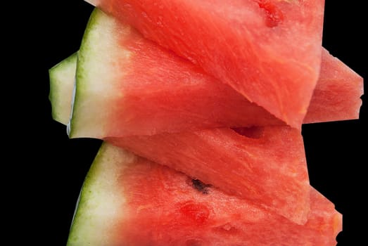 watermelon in black background