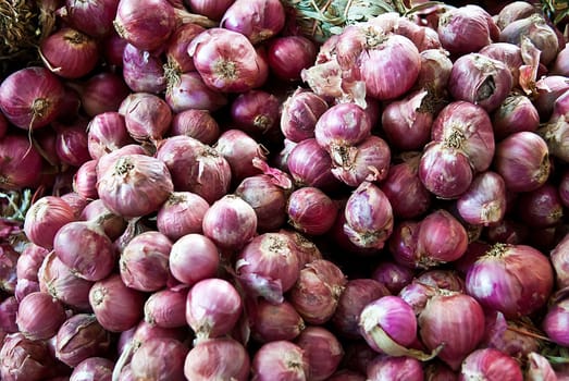 Pile of Red Onions