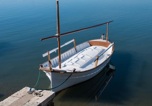 Majorca typical boat moored at the dock