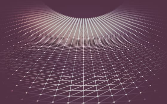 Abstract polygonal space low poly dark background with connecting dots and lines. Connection structure.