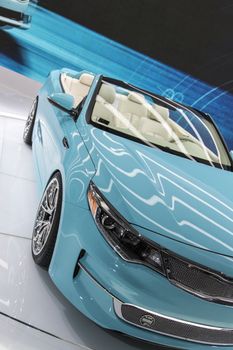 DETROIT - JANUARY 17 :The 2017 Kia A1A Optima concept at The North American International Auto Show January 17, 2016 in Detroit, Michigan.