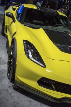 DETROIT - JANUARY 17 :The 2017 Chevrolet Corvette at The North American International Auto Show January 17, 2016 in Detroit, Michigan.