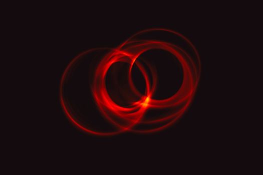 Sound waves in the visible red color in the dark