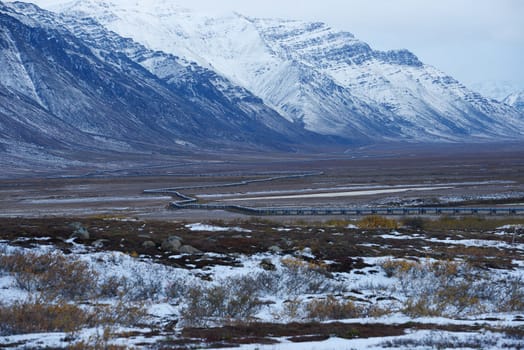 snow mountain in northern alaska