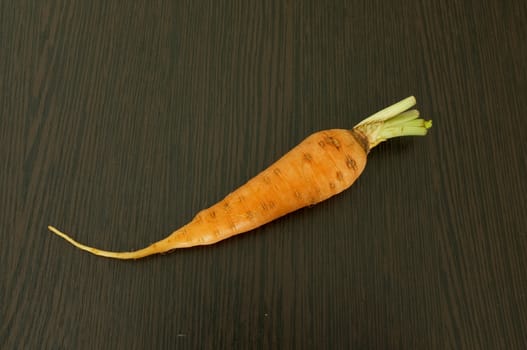 Carrot on wooden background