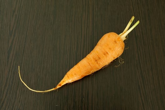 Carrot on wooden background