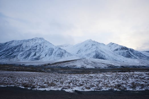 snow mountain in northern alaska