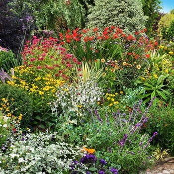 Garden scene resonant of such a sight all over the world where people sculpt,design and tend thier little piece of heaven