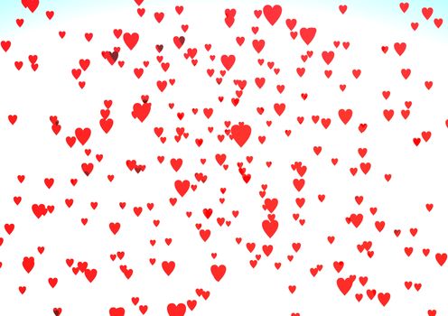 Red hearts Wedding or Valentine's day background.