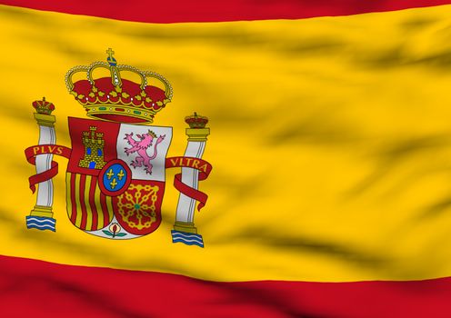 Image of a waving flag of Spain