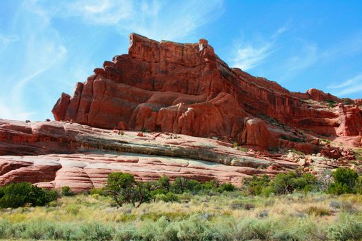 La Sal Mountains is the southern end of the Rocky Mountains and located in Arches National Park Utah, USA.