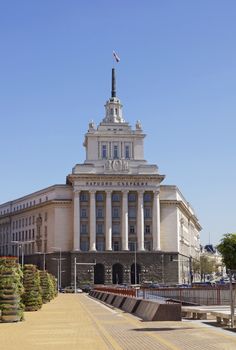 SOFIA, BULGARIA - SEPTEMBER 30, 2014: National Assembly (former Communist Party House) building in Sofia, Bulgaria
