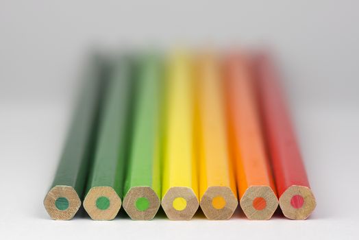 Conceptual crayons represented as successor energy label colors
