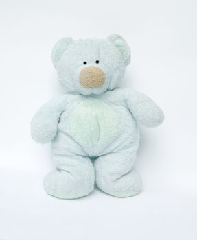 teddy bear Blue on white background