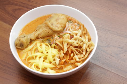 Curry noodle with chicken (Khao Soi), Northern Thailand cuisine
