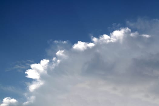 View white cloud with blue sky background