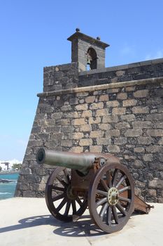 San Gabriel castle and cannon in Lanzarote