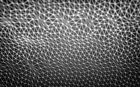 Abstract polygonal space low poly dark background with connecting dots and lines. Connection structure.