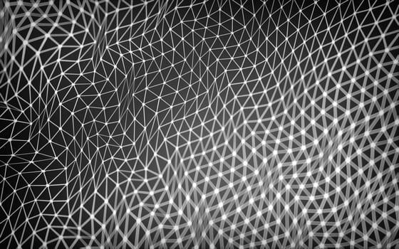 Abstract polygonal space low poly dark background with connecting dots and lines. Connection structure.