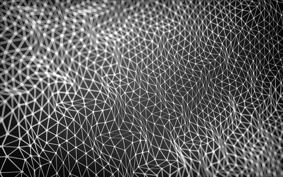 Abstract polygonal space low poly dark background with connecting dots and lines. Connection structure.