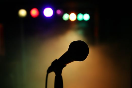 Microphone on stage