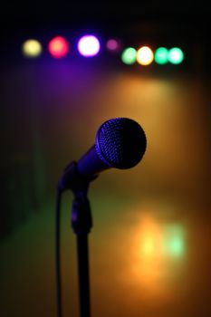 Microphone on stage