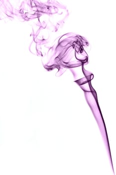 Colourful smoke on white background