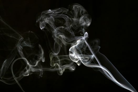 Smoke on black background