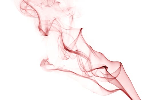 Colourful smoke on white background