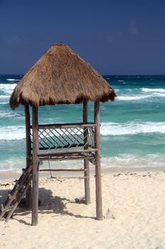 Scebe of a beach with waves (shot in Caribbean - Cozumel, Cancun, Mexico)