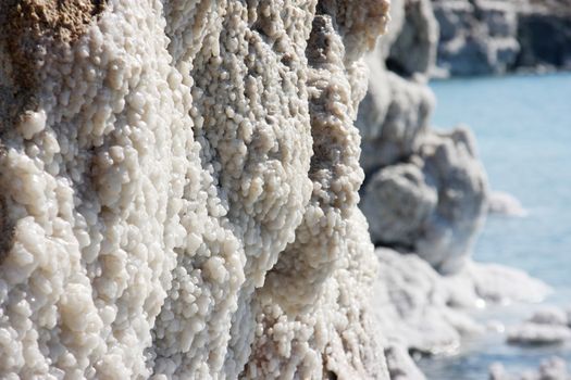 Satly stones at the coast of dead sea