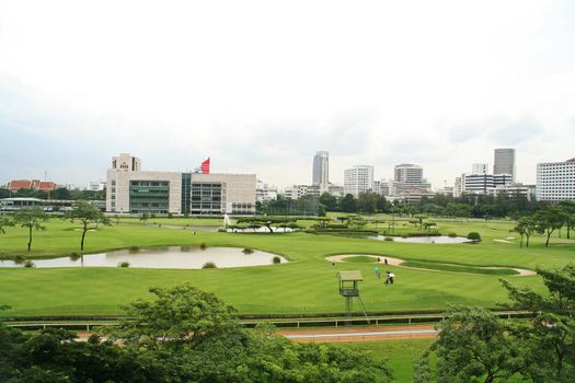 Golf links in a urban city - Bangkok