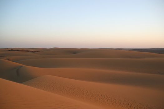 Empty sand dune in the desert