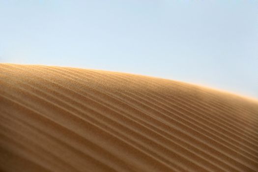 Empty sand dune in the desert
