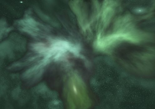 Far being shone nebula and star field against space. "Elements of this image furnished by NASA".