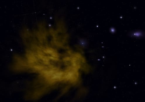 Star field in space a nebulae and a gas congestion. "Elements of this image furnished by NASA".