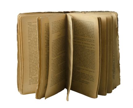 open old book on a white background