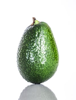 ripe avocado on white background