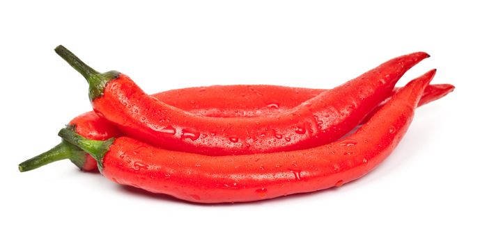 kransny hot peppers on a white background