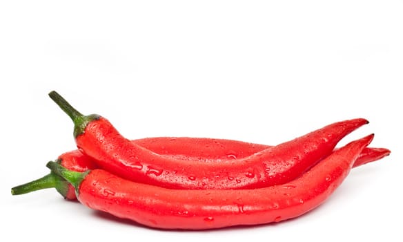 kransny hot peppers on a white background