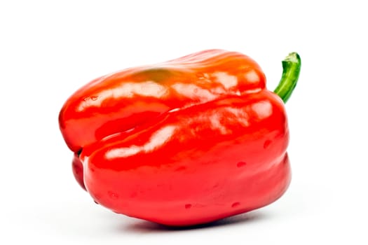 fresh red peppers on a light background