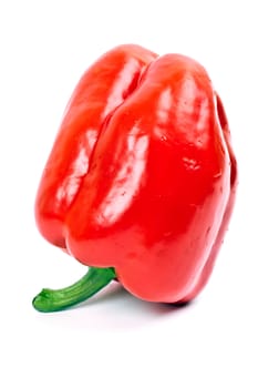 fresh red peppers on a light background