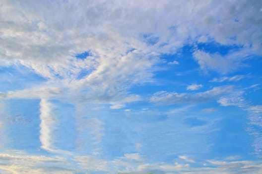 blue sky with cloud closeup