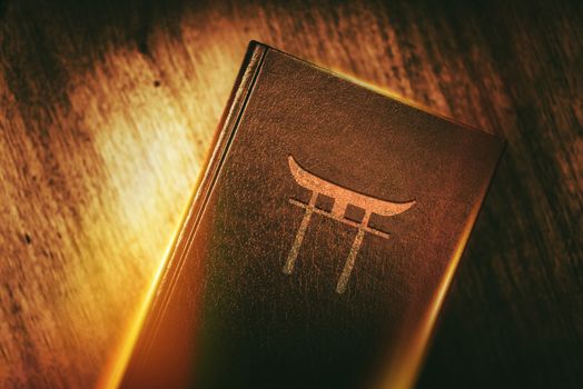 Shinto Ancient Japanese Religion Book Concept Photo.